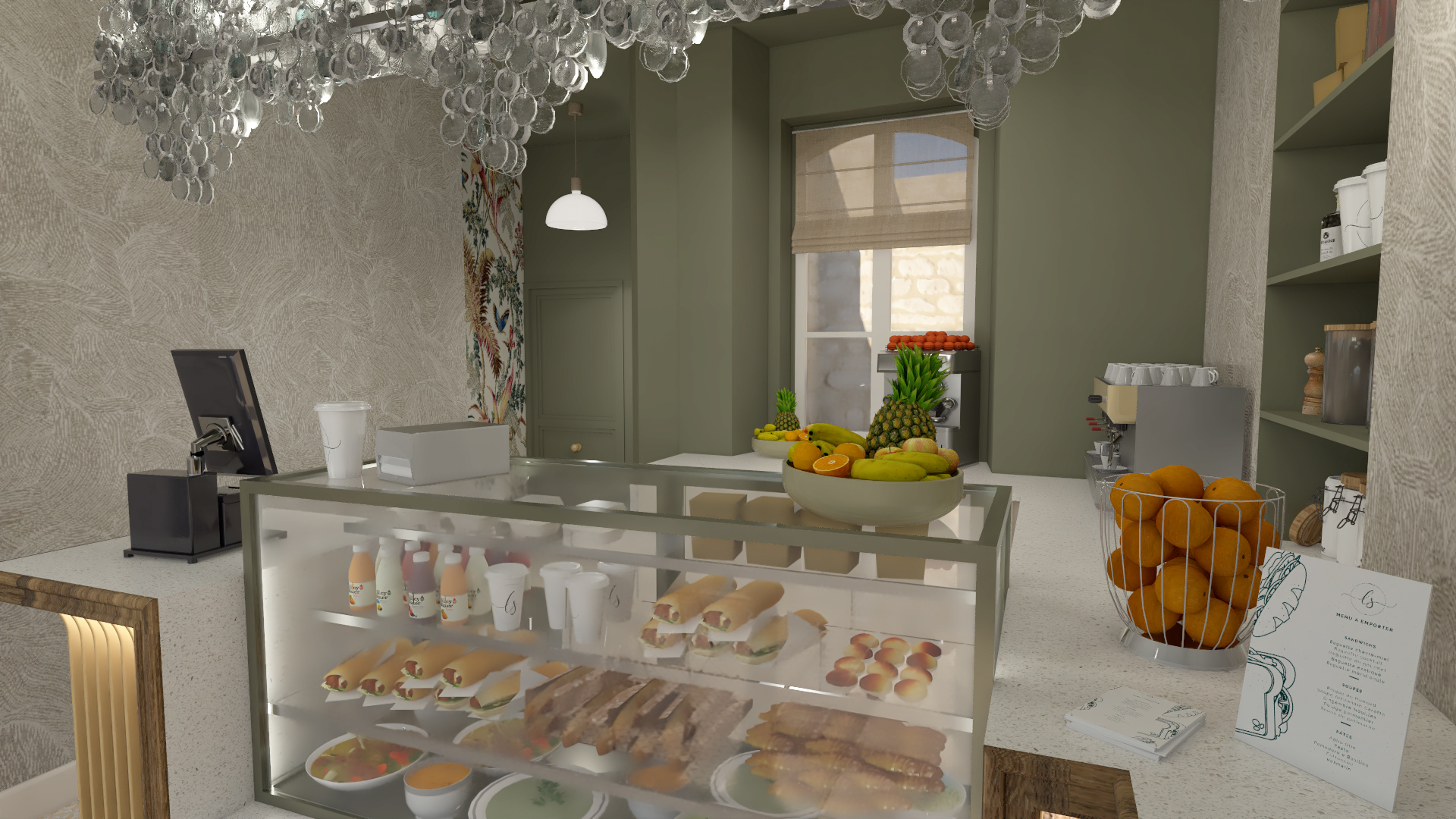 Projet Restaurant LS - Projet professionnel retail d'un restaurant haut de gamme à Laval en Mayenne, proche de Angers. Réalisation d'une charte graphique et d'une identité commerciale pour une chaine de restauration. Planche d'ambiance et visuels 3d. Alexandre Cousseau architecte d'intérieur Pays de la Loire