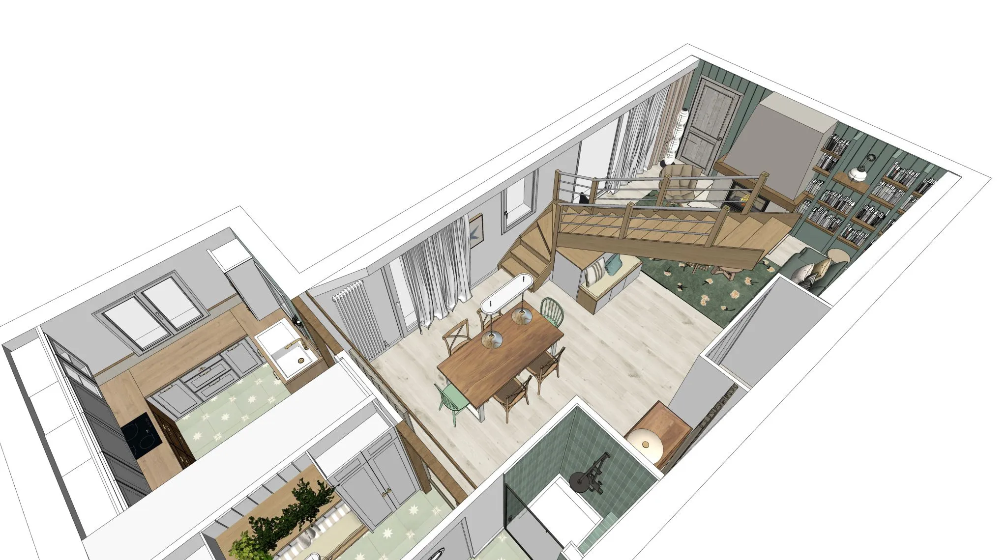 Vue 3D d'un projet d'aménagement pour valider le projet avant les travaux