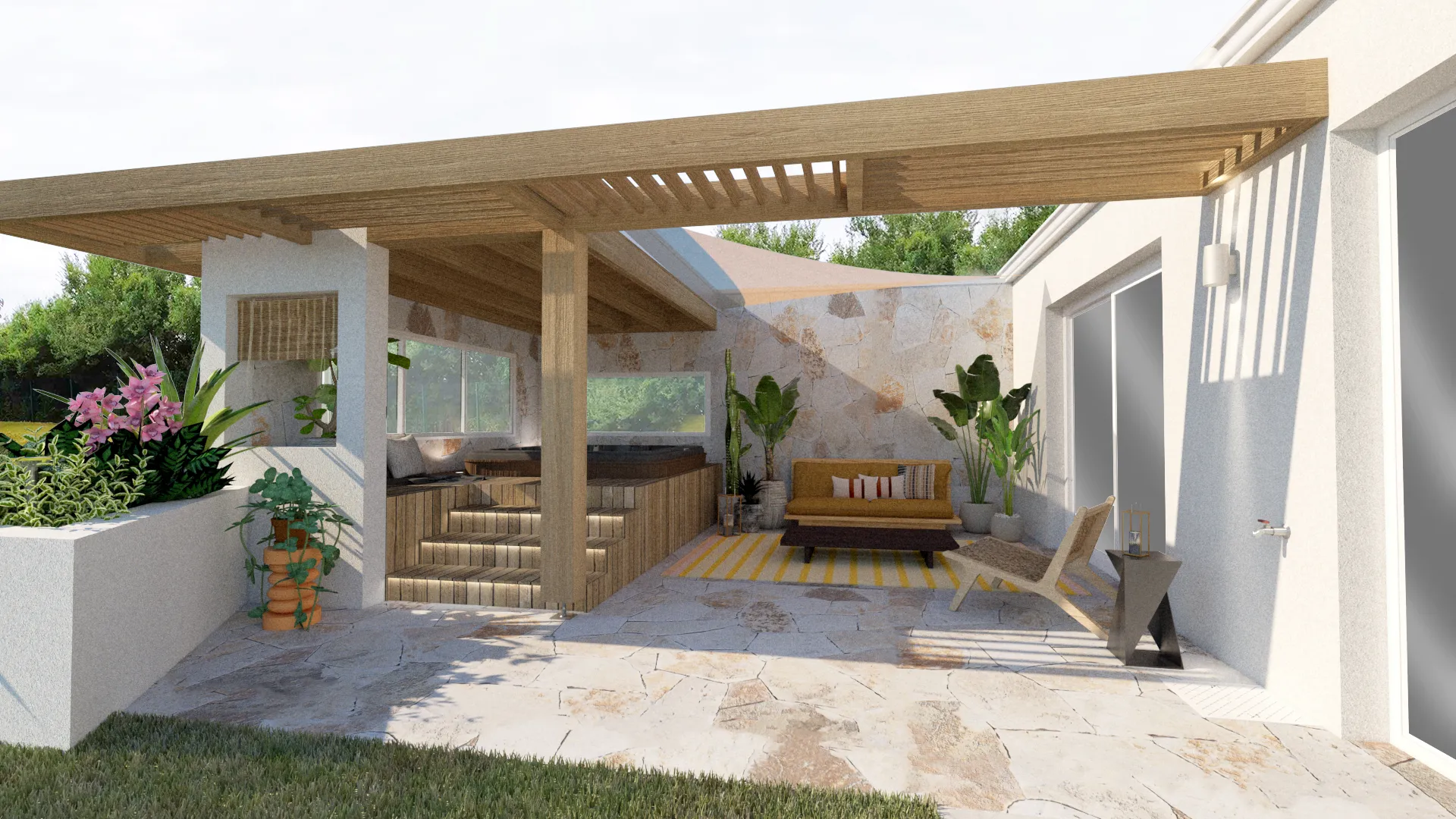 Projet Betton - Projet habitat particulier à Maulévrier, dans le Maine et Loire, proche de Cholet.
Réalisation d'un agrandissement / extension extérieure en maçonnerie et bois. 
Alexandre Cousseau architecte d'intérieur à Redon Pays de la Loire