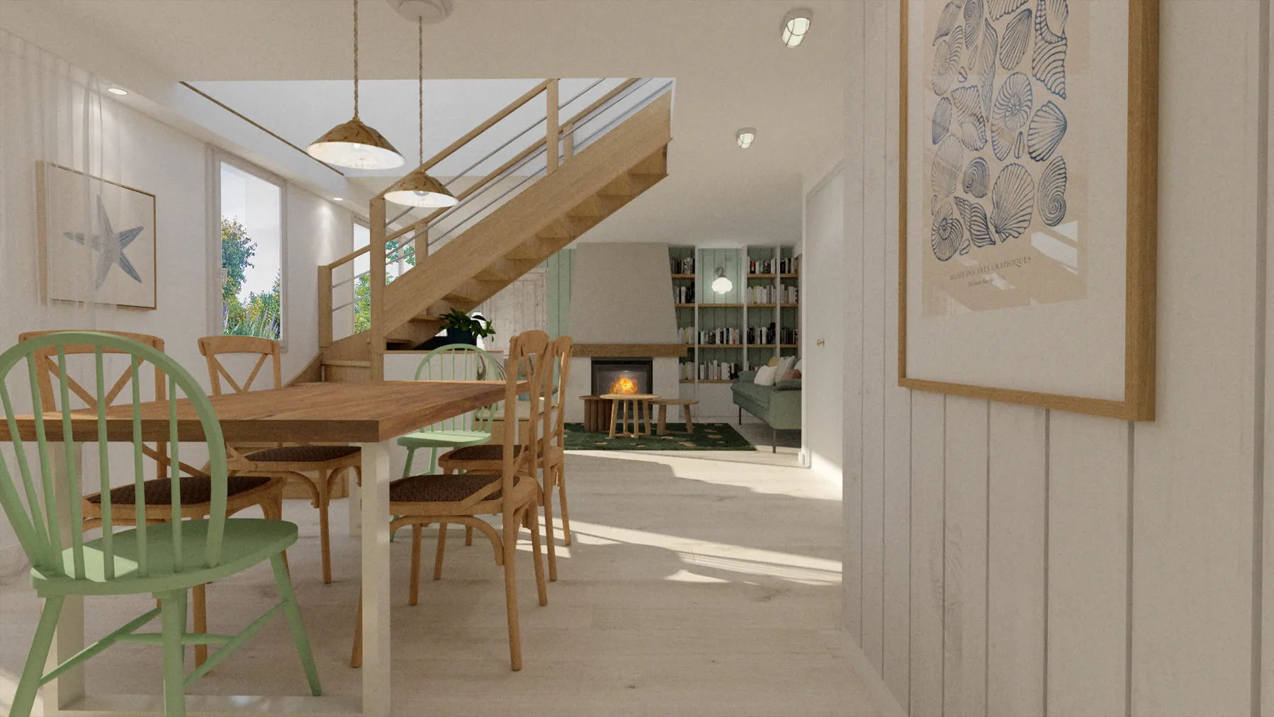 Projet Boineau - Projet particulier habitat à Piriac sur Mer en Loire Atlantique proche de Guérande. 
Décoration intérieur en bord de mer et réaménagement de la pièce de vie. Alexandre Cousseau architecte d'intérieur à Redon en Pays de la Loire