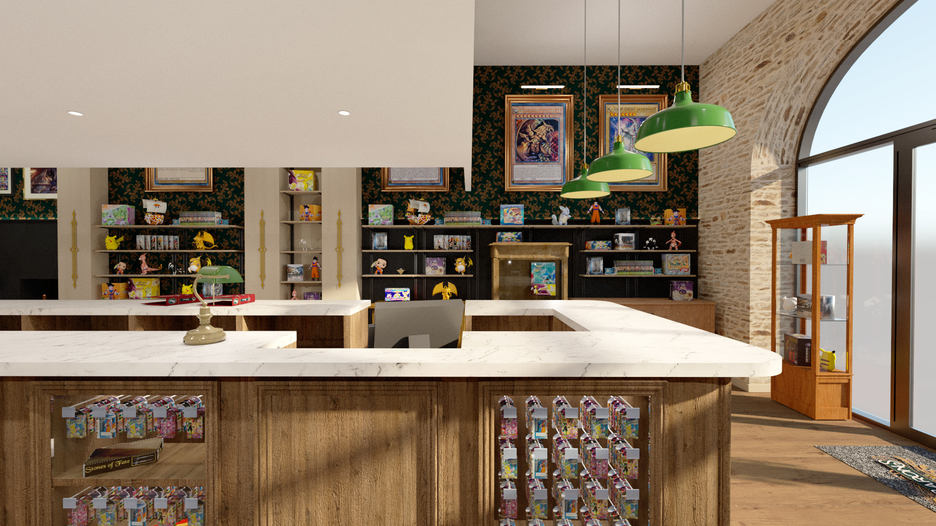 Projet Coin des Barons - Projet professionnel Retail à Bordeaux en Gironde, proche de Mérignac et bassin d'arcachon. Etude et conception d'une identité visuelle pour une boutique locale. Le travail de la gestion des flux, de valorisation de l’offre ainsi que de l’esthétique du point de vente permet l’augmentation du chiffre d’affaires.  Alexandre Cousseau architecte d'intérieur Pays de la Loire