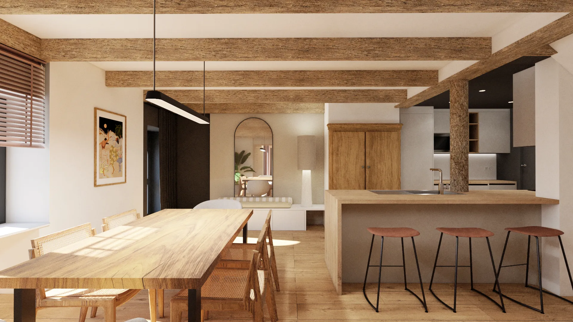 Projet Guerguelo - Projet particulier habitat à Plescop dans le Morbihan proche de Vannes. 
Rénovation et décoration d'une longère familiale à la campagne. Alexandre Cousseau architecte d'intérieur à Redon en Pays de la Loire