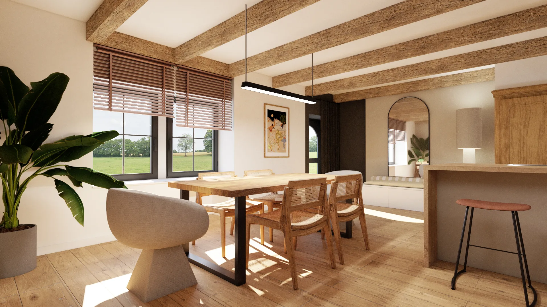 Projet Guerguelo - Projet particulier habitat à Plescop dans le Morbihan proche de Vannes. 
Rénovation et décoration d'une longère familiale à la campagne. Alexandre Cousseau architecte d'intérieur à Redon en Pays de la Loire