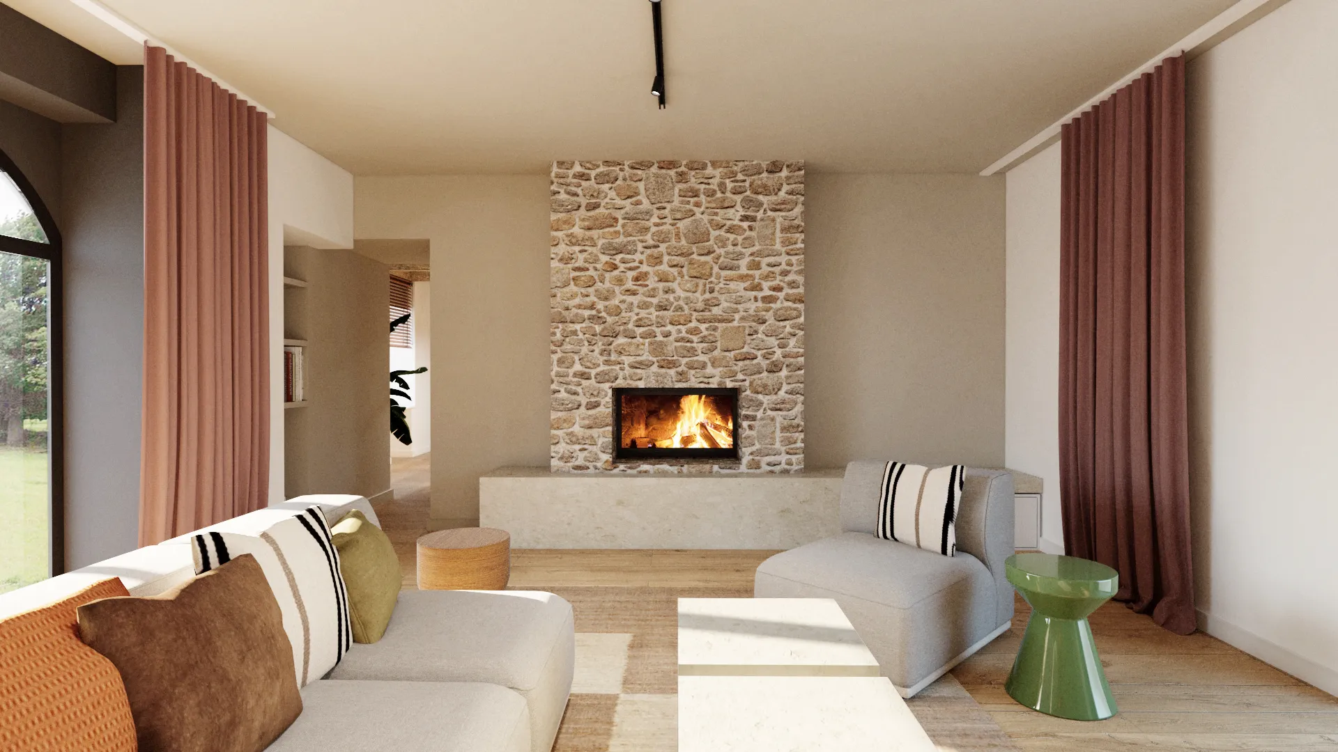 Projet Guerguelo - Projet particulier habitat à Plescop dans le Morbihan proche de Vannes. 
Rénovation et décoration d'une longère familiale à la campagne. Alexandre Cousseau architecte d'intérieur à Redon en Pays de la Loire