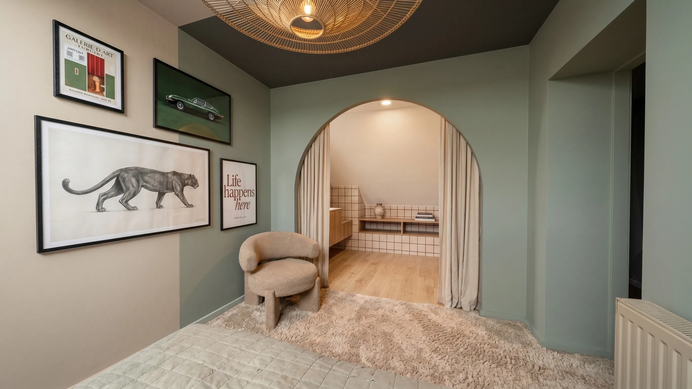 Aménagement d’un appartement à Saint Nazaire :  Conception et décoration des espaces, agencement sur mesure, création d'ambiances colorées. Alexandre Cousseau, Architecte d’intérieur à Redon.