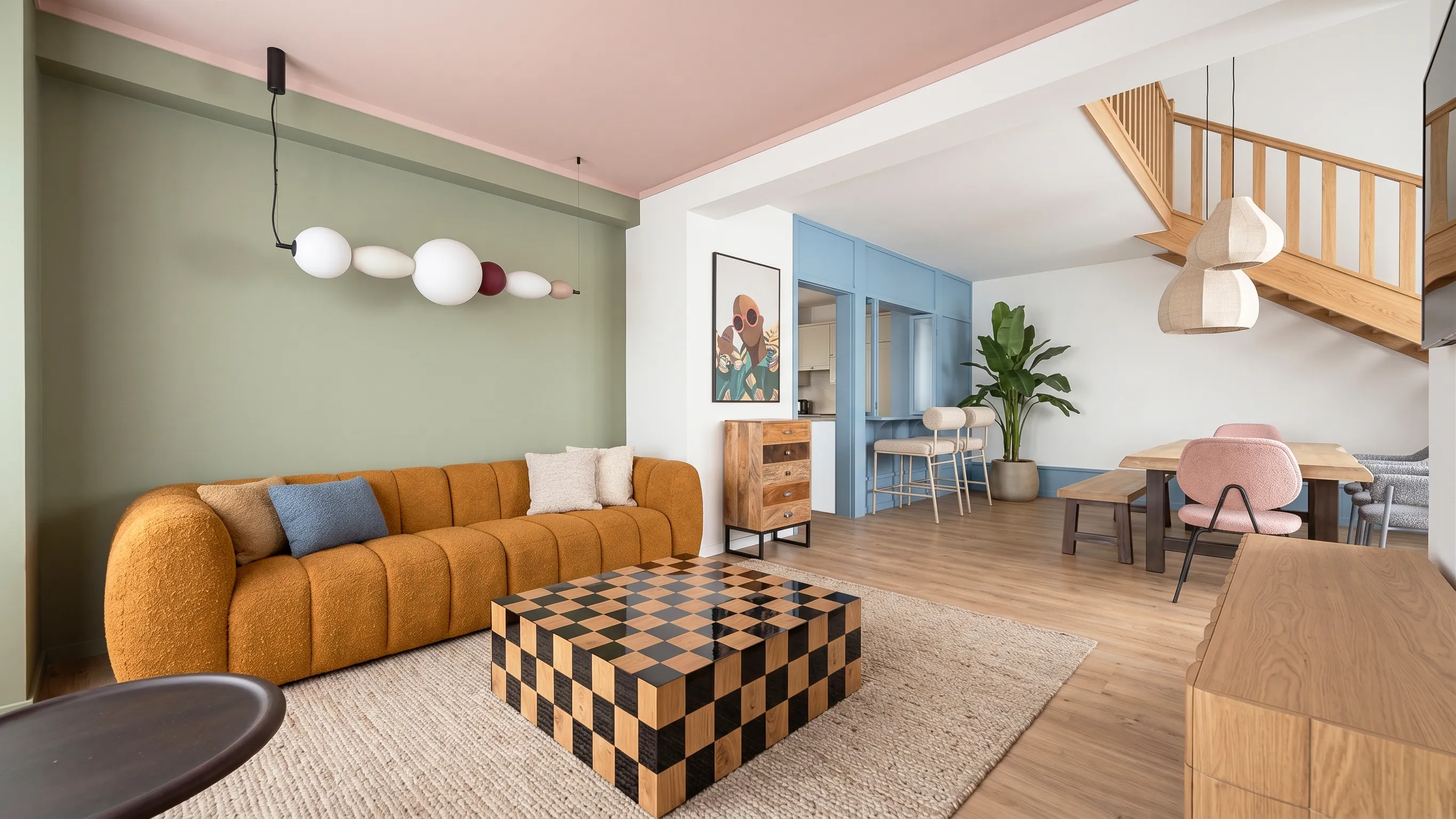 Aménagement d’un appartement à Saint Nazaire :  Conception et décoration des espaces, agencement sur mesure, création d'ambiances colorées. Alexandre Cousseau, Architecte d’intérieur à Redon.