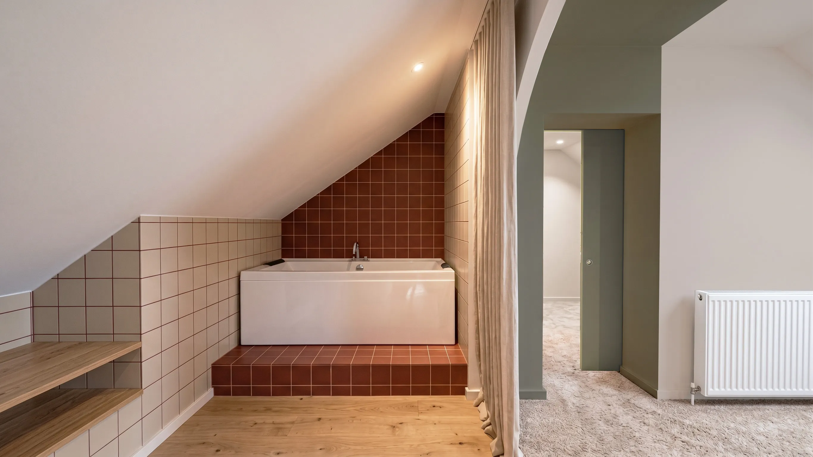 Aménagement d’un appartement à Saint Nazaire :  Conception et décoration des espaces, agencement sur mesure, création d'ambiances colorées. Alexandre Cousseau, Architecte d’intérieur à Redon.