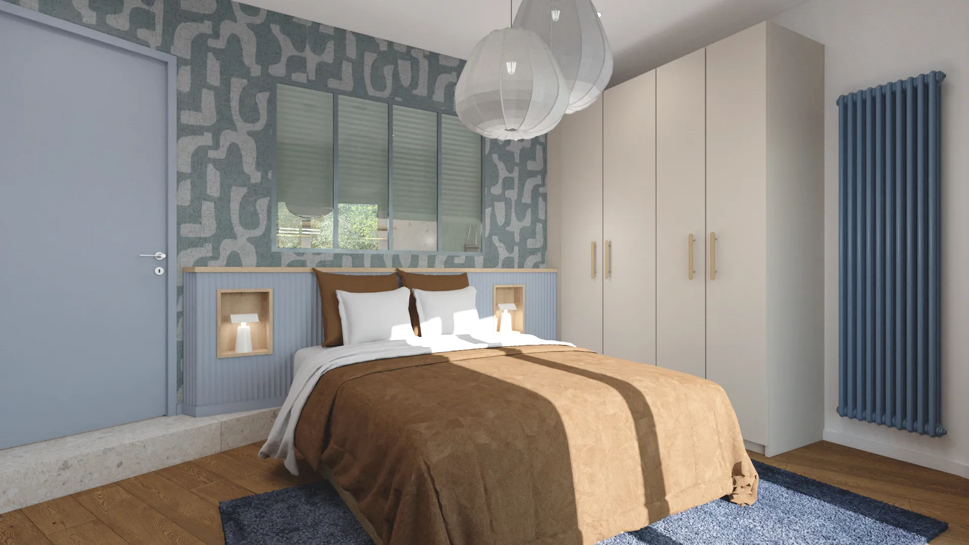 Projet Bodien - Projet particulier habitat Limerzel dans le Morbihan proche de Vannes.
Aménagement d'une extension pour création d'une suite parentale. Alexandre Cousseau architecte d'intérieur à Redon en Pays de la Loire