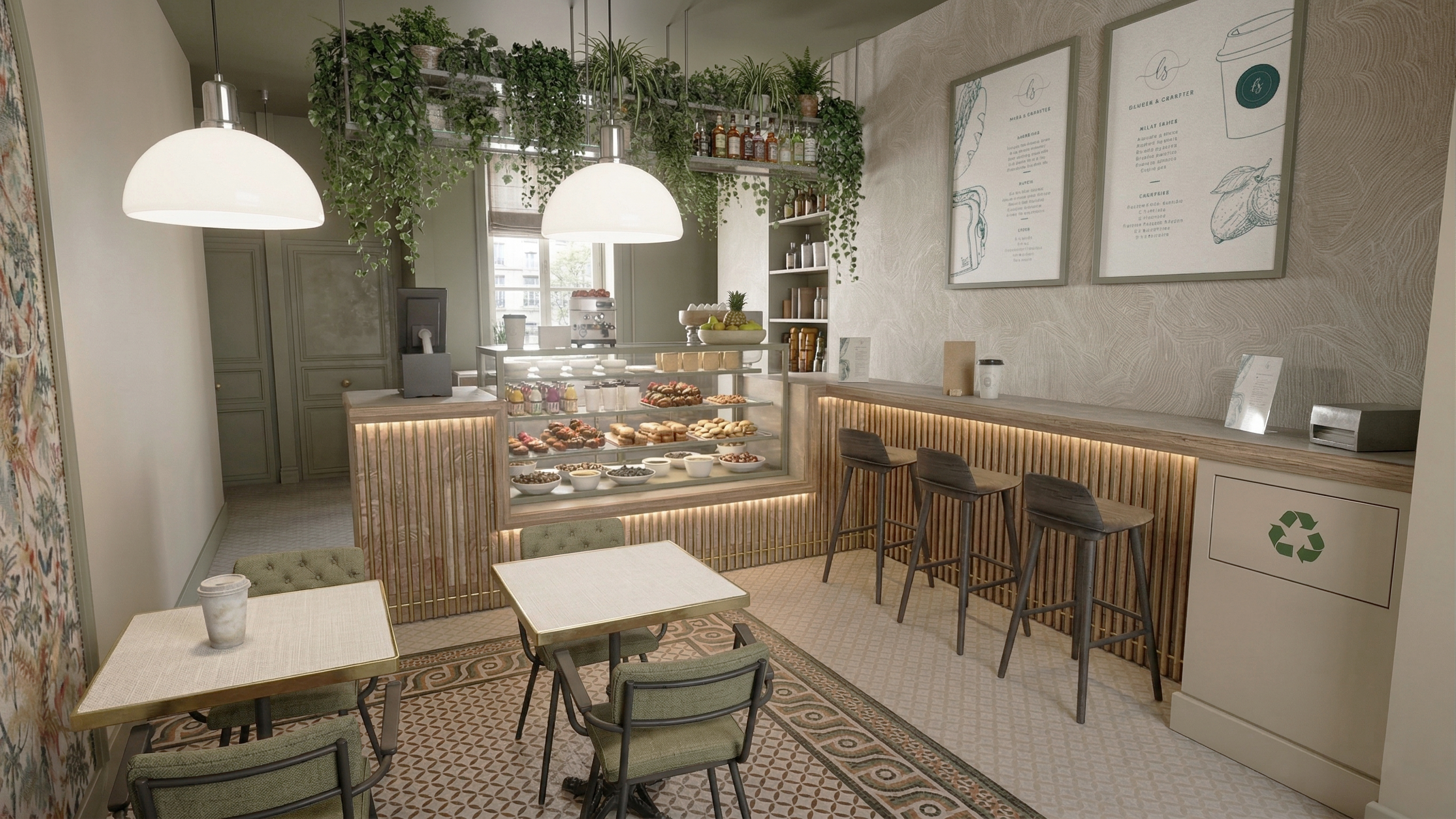 Projet Restaurant LS - Projet professionnel d'un restaurant haut de gamme à Laval en Mayenne, proche de Angers. Réalisation d'une charte graphique et d'une identité commerciale pour une chaine de restauration. Planche d'ambiance et visuels 3d. Alexandre Cousseau architecte d'intérieur à Redon Pays de la Loire