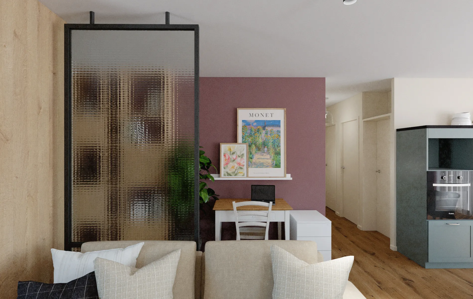 Projet Roseaux - Projet particulier habitat à Saint Nicolas de Redon en Loire Atlantique proche de Savenay. 
Installation de solutions de rangement pour un salon salle à manger. Alexandre Cousseau architecte d'intérieur à Redon en Pays de la Loire